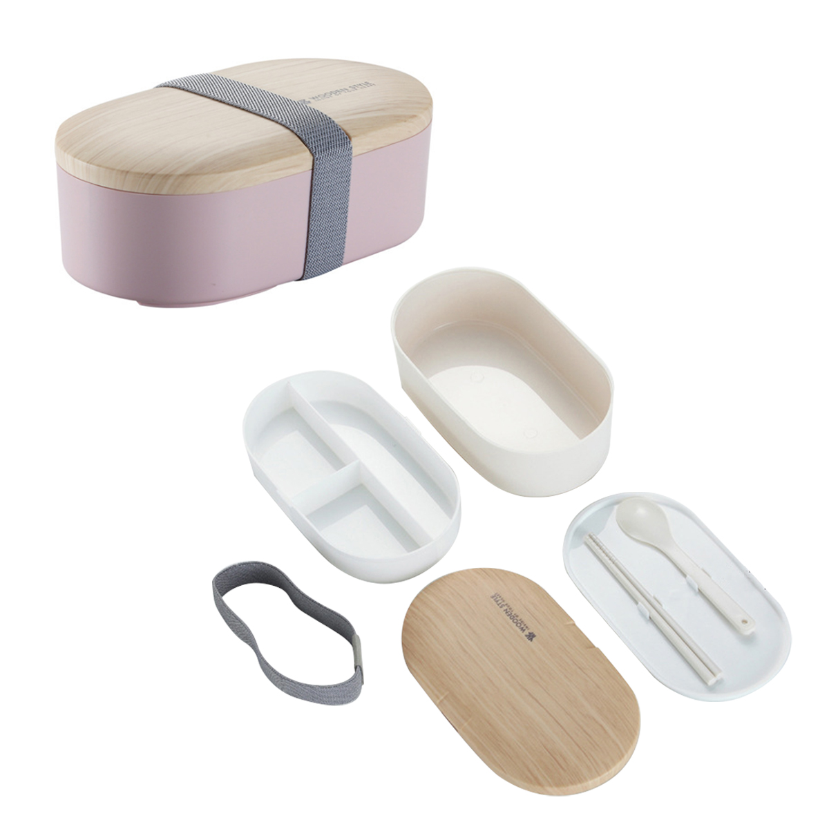 Japanese Oval Bento Lunch Box